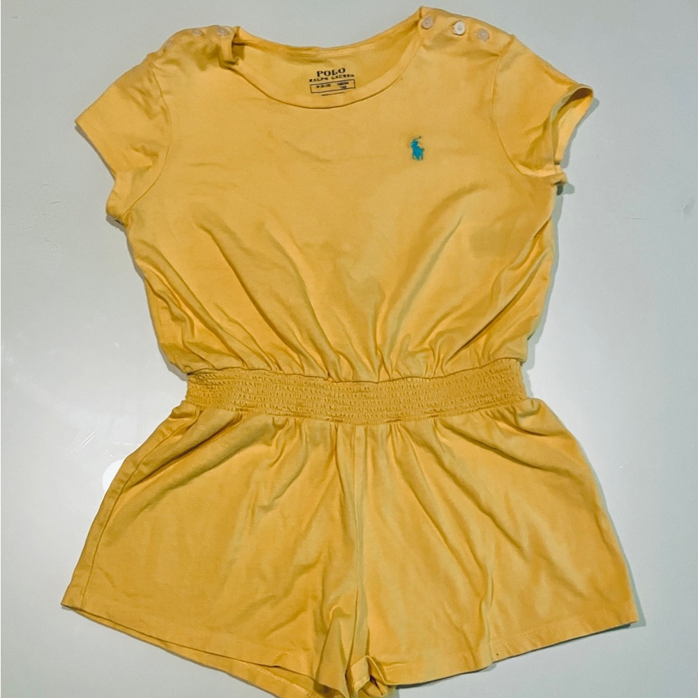Cute and easy Polo Ralph Lauren jersey romper - girls size 8/10
